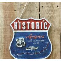  Tin Sign Historic Route 66 Shield